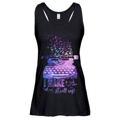 I Make Stuff Up Typewriter Ladies Essential Flowy Tank