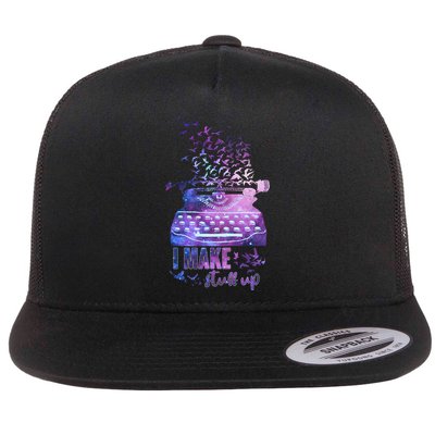 I Make Stuff Up Typewriter Flatbill Hat