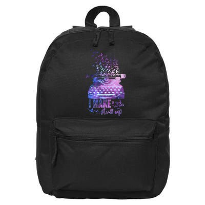 I Make Stuff Up Typewriter 16 in Basic Backpack