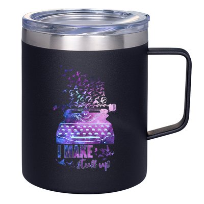 I Make Stuff Up Typewriter 12oz Stainless Steel Coffee Mug