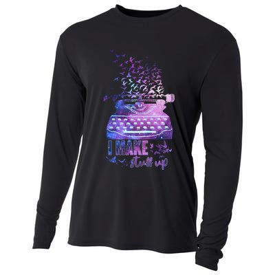 I Make Stuff Up Typewriter Cooling Performance Long Sleeve Crew