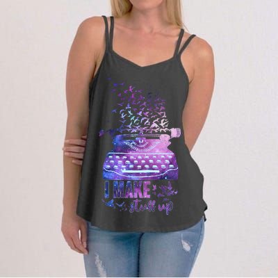 I Make Stuff Up Typewriter Women's Strappy Tank