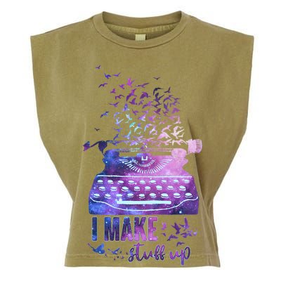 I Make Stuff Up Typewriter Garment-Dyed Women's Muscle Tee