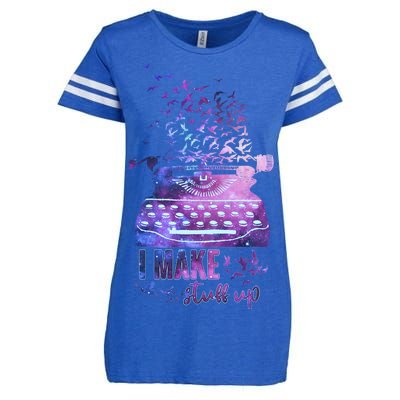 I Make Stuff Up Typewriter Enza Ladies Jersey Football T-Shirt