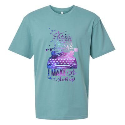I Make Stuff Up Typewriter Sueded Cloud Jersey T-Shirt
