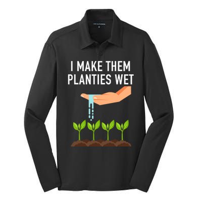 I Make Them Planties Wet Silk Touch Performance Long Sleeve Polo