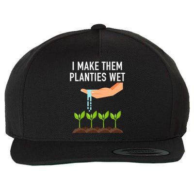 I Make Them Planties Wet Wool Snapback Cap