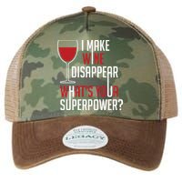 I Make Wine Disappear Funny Wine Lover Legacy Tie Dye Trucker Hat