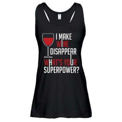 I Make Wine Disappear Funny Wine Lover Ladies Essential Flowy Tank