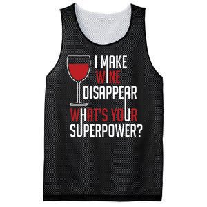 I Make Wine Disappear Funny Wine Lover Mesh Reversible Basketball Jersey Tank