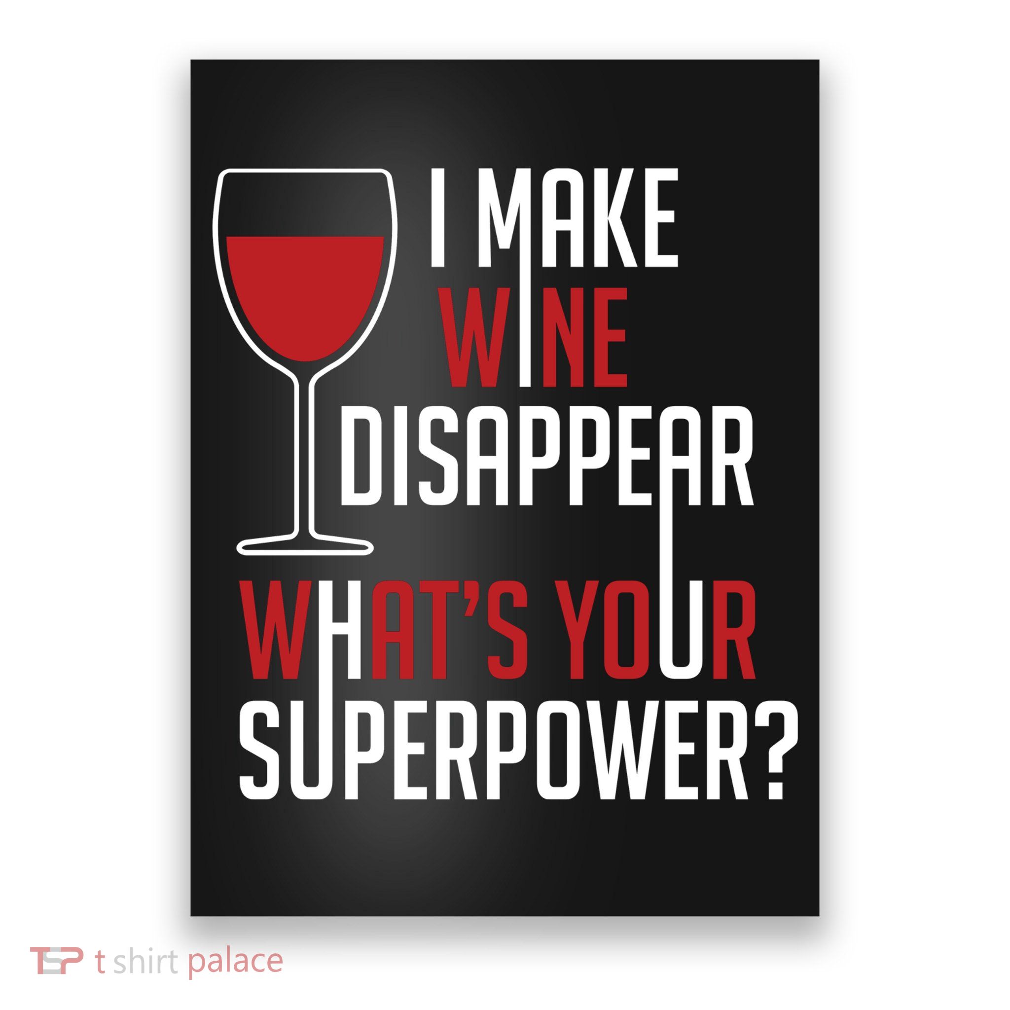 I Make Wine Disappear Funny Wine Lover Poster