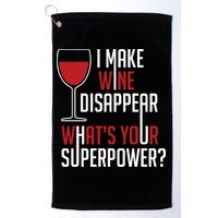 I Make Wine Disappear Funny Wine Lover Golf Towel