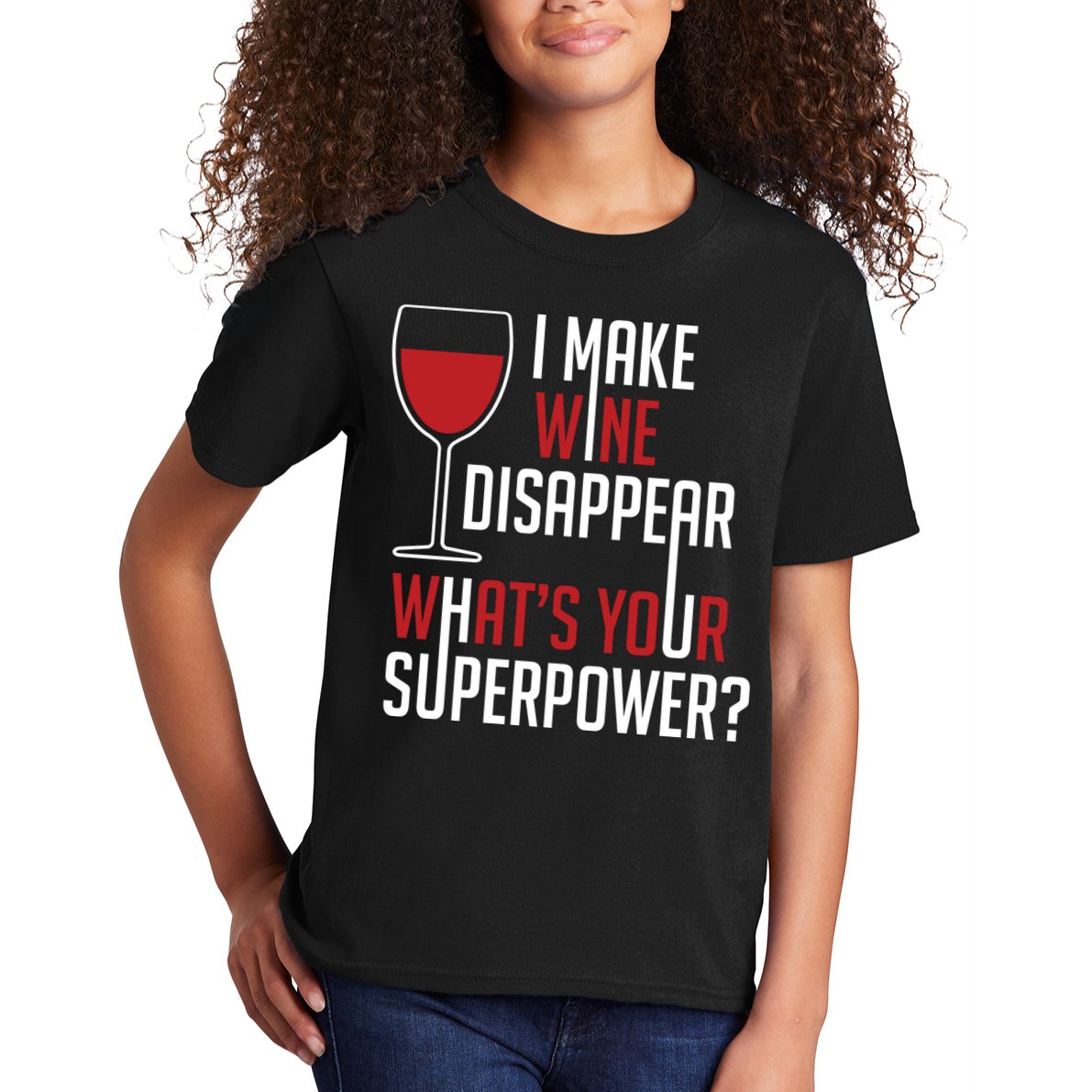 I Make Wine Disappear Funny Wine Lover Kids T-Shirt