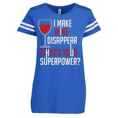 I Make Wine Disappear Funny Wine Lover Enza Ladies Jersey Football T-Shirt