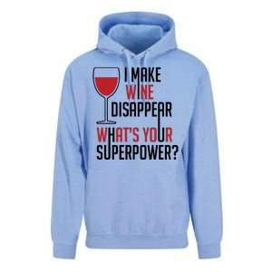 I Make Wine Disappear Funny Wine Lover Unisex Surf Hoodie