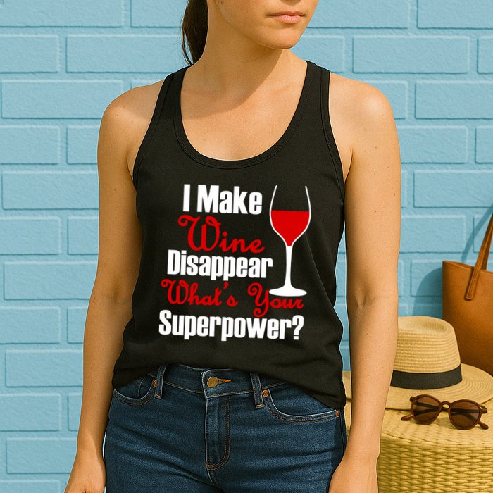 I Make Wine Disappear What's Your Superpower Womens Tank Top