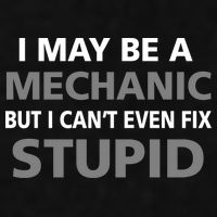 I May Be A Mechanic But I Can't Fix Stupid Ladies PosiCharge Tri-Blend Wicking Tank