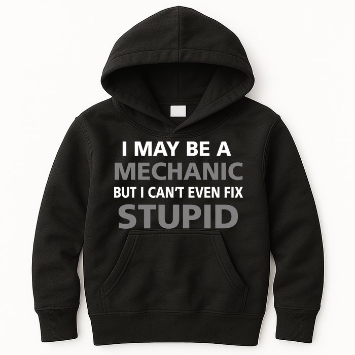 I May Be A Mechanic But I Can't Fix Stupid Kids Hoodie