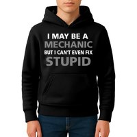 I May Be A Mechanic But I Can't Fix Stupid Kids Hoodie