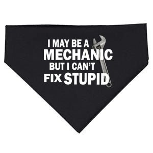 I May Be A Mechanic But I Can't Fix Stupid Funny USA-Made Doggie Bandana