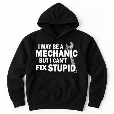 I May Be A Mechanic But I Can't Fix Stupid Funny Hoodie