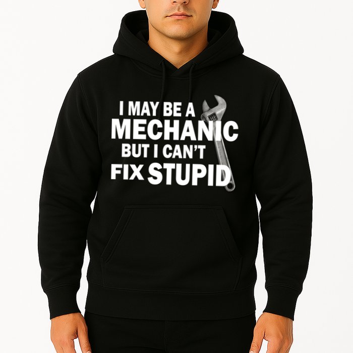 I May Be A Mechanic But I Can't Fix Stupid Funny Hoodie