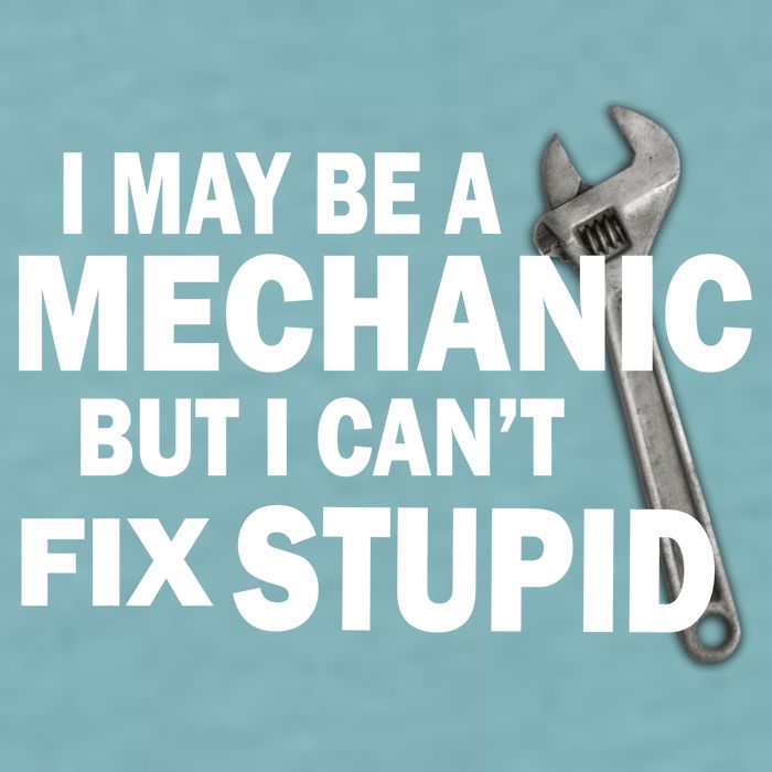 I May Be A Mechanic But I Can't Fix Stupid Funny Sueded Cloud Jersey T-Shirt