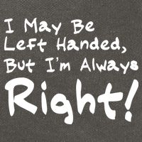 I May Be Left Handed, but I'm Always Right Cotton Canvas Backpack