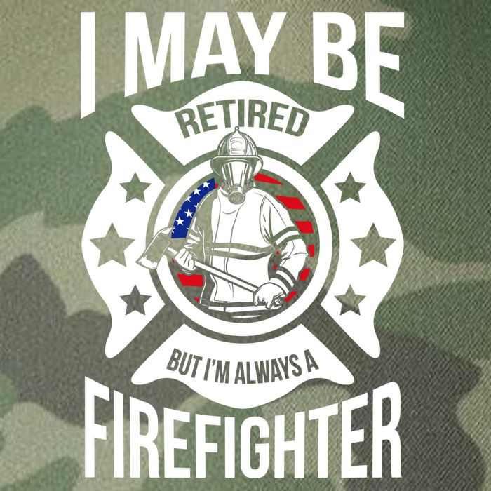 I May Be Retired But I'm A Firefighter Legacy Tie Dye Trucker Hat
