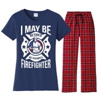 I May Be Retired But I'm A Firefighter Women's Flannel Pajama Set