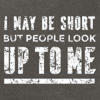 I May Be Short But People Look Up To Me Cotton Canvas Backpack