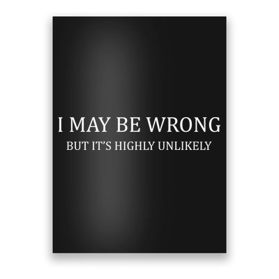 I May Be Wrong But It's Highly Unlikely Poster