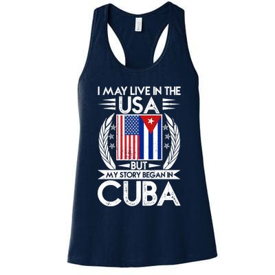 I May Live In The USA But My Story Began In Cuba Womens Tank Top