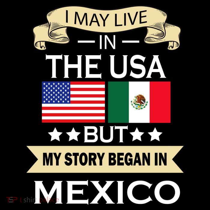 I May Live In The USA But My Story Began In Mexico Kids T-Shirt