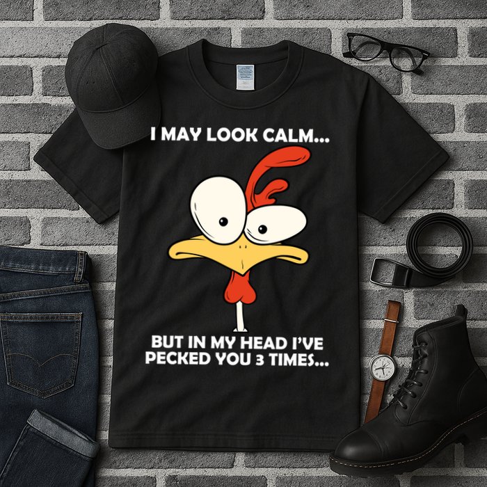 I May Look Calm But In My Head I've Pecked You 3 Times Tall T-Shirt