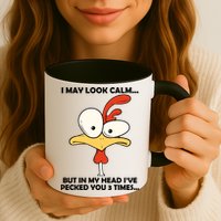 I May Look Calm But In My Head I've Pecked You 3 Times Mug