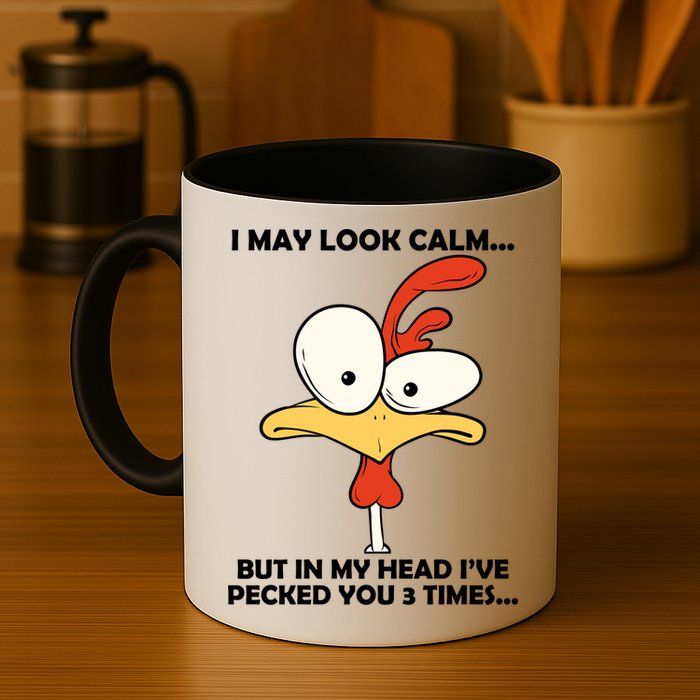 I May Look Calm But In My Head I've Pecked You 3 Times Mug