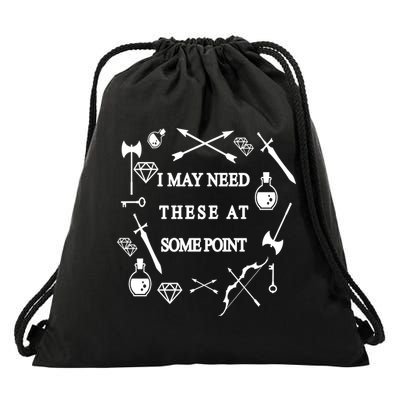 I May Need These At Some Point Swords & Weapons Drawstring Bag
