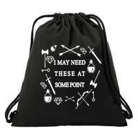 I May Need These At Some Point Swords & Weapons Drawstring Bag