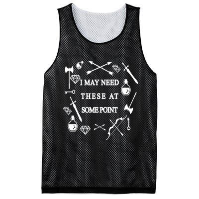 I May Need These At Some Point Swords & Weapons Mesh Reversible Basketball Jersey Tank
