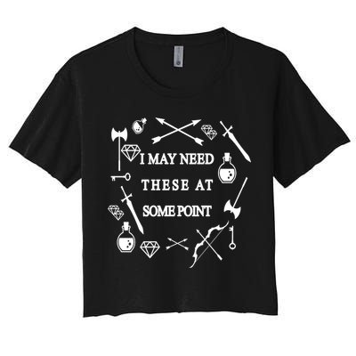 I May Need These At Some Point Swords & Weapons Crop Top