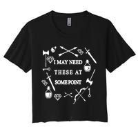 I May Need These At Some Point Swords & Weapons Crop Top