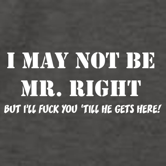 I May Not Be Mr. Right, But I'll Fuck You Until He Get's Here Vector Backpack