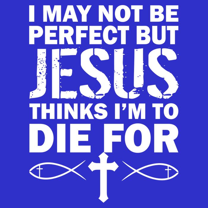 I May Not Be Perfect But Jesus Thinks I'm To Die For 16 in Basic Backpack
