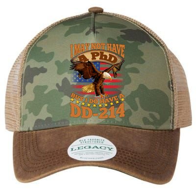 I May Not Have A PhD But I Do Have A DD-214 Legacy Tie Dye Trucker Hat