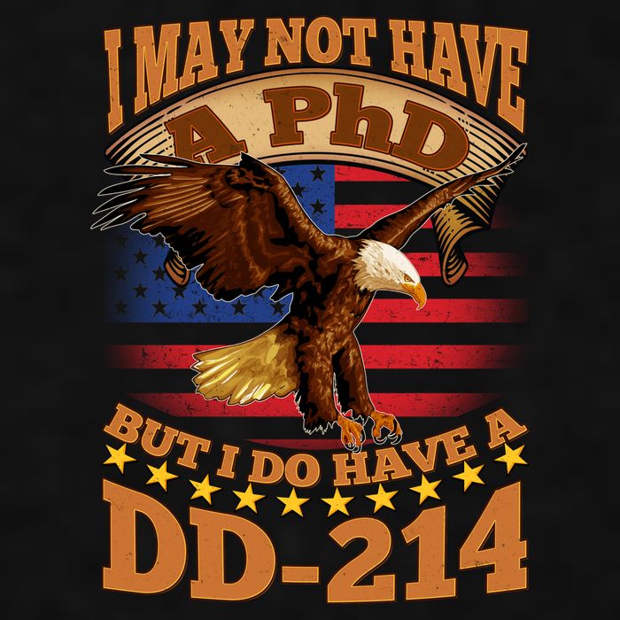 I May Not Have A PhD But I Do Have A DD-214 Ladies PosiCharge Tri-Blend Wicking Tank
