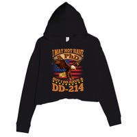 I May Not Have A PhD But I Do Have A DD-214 Crop Fleece Hoodie