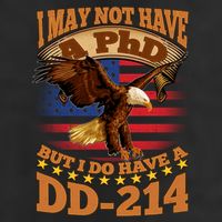 I May Not Have A PhD But I Do Have A DD-214 Crop Fleece Hoodie