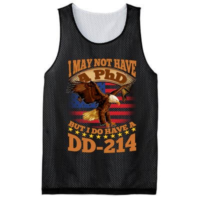 I May Not Have A PhD But I Do Have A DD-214 Mesh Reversible Basketball Jersey Tank
