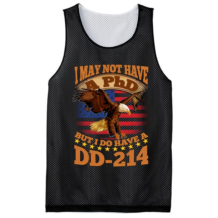 I May Not Have A PhD But I Do Have A DD-214 Mesh Reversible Basketball Jersey Tank
